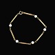Danish 14k Gold 
Bracelet with 
Pearls. 1960s
Stamped with 
585.
L. 19,5 cm. / 
7,68 inches.
Dia. ...