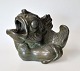 Andersen, Just 
(1884 - 1943) 
Denmark. Fish 
figure, vase. 
No .: 1518. 
Green patinated 
metal. ...