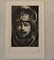 # 9. 1876 Man 
in amour and 
helmet after 
Rembrandt. 
Printed in an 
edition of four 
and the plate 
...