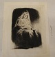 # 62 1898 The 
woman with the 
lamp. Plate 
measurement 23 
x 18 cm Frans 
Schwartz 
1850-1917, ...