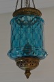 Blue ampel with 
brass mounting, 
height 43 cm. ( 
66 cm. ) Width 
25 cm. Fine 
condition. 
Possibly ...