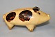 Antique Danish sawing pig, 19th century Light glaze with brown spots. L: 19.5 cm.Perfect ...