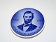 Aluminia - 
Royal 
Copenhagen 
miniature plate 
with American 
President, 
Abraham Lincoln 
...