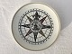 Royal 
Copenhagen, 
compass plate, 
1972, 20.5cm in 
diameter, 
Inscription: 
LWC * Perfect 
condition *