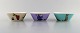 Arabia, 
Finland. Three 
porcelain bowls 
with motifs 
from "Moomin". 
Late 20th 
century.
In very ...
