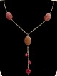 Sterling silver 
(925s) necklace 
43 cm. with 
colored stones 
Nr. 392267