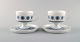 Tapio Wirkkala 
for Rosenthal. 
Two "Ice 
Blossom" coffee 
cups with 
saucers. 
1980's.
The coffee ...
