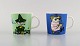 Arabia, 
Finland. Two 
cups in 
porcelain with 
motifs from 
"Moomin". Late 
20th century.
In very ...