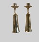 a pair of brass candlesticksBrassH:24 cmNormal used conditionJ H Quistgaard, stamped