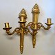 A pair of 20th century French bronze lamps. Design in the form of a torch. Can be mounted for ...