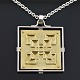 Bent Exner 
jewellery. 
Bent Exner; A 
long silver 
necklace set 
with a big 
quadratic 
pendant of ...