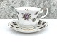 Royal Albert, 
Sweet violet, 
Bone china, 
Teacup set, 7cm 
high, 9cm in 
diameter * 
Perfect 
condition *