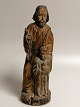 19th-century 
saint figure of 
wood Rest of 
original 
painting Height 
32cm.