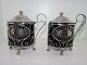 Pair of silver 
marmelade jars 
with blue 
glass.
Both are dated 
November 21st. 
1815.
Unclear ...
