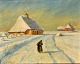 Frost, Sergius 
(1900 - 1994) 
Denmark: Winter 
Day. Oil on 
canvas. Signed. 
19 x 24 cm.
Framed.
