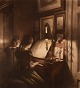 Peter Ilsted 
(1861-1933). 
Interior with 
two girls at 
the piano. 
Etching, ca. 
1900.
Signed in ...
