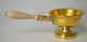 Brass glow bowl 
with handle, 
19th century 
Denmark. H: 6.2 
cm. Diameter: 9 
cm. L: 20.3 ...