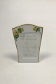 Royal 
Copenhagen Menu 
sign for table 
No 891. 
Decorated with 
Flowers, Gold 
edge and 
Goldsmiths. ...