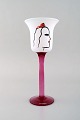 Ulrica Hydman 
Vallien for 
Kosta Boda. 
Hand painted 
wine glass in 
mouth blown art 
glass decorated 
...
