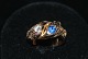 Snake Ring with Diamond and Sapphire, 14 Karat Gold
Size: 56