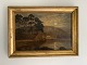 Smukt 
victoriansk 
månemaleri af 
den engelske 
maler Edward 
Henry Holder 
(Scarborough 
1847 - ...
