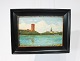 Small painting 
with  motif of 
Kolding House 
and black 
frame, without 
signature.
H - 23 cm and 
W ...