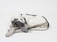 Royal porcelain 
figurine, 
reclining dog, 
no.: 1634.
Dimensions: 5 
x 20 cm.
