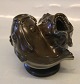 Just Andersen 
Double fish 
vase 12.5 x 
12.5 D. 1833 
Disko Bronzed 
patinated  
metal In nich 
condition