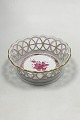 Herend Hungary 
Apponyi Purple 
Bread/Fruit 
Basket No 7404. 
Measures 2 3/4 
in. x 18.5 cm / 
7 9/32 in.
