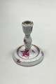 Herend Hungary 
Apponyi Purple 
Candle Holder 
No 7915. 
Measures 15 cm 
/ 5 29/32 in.