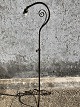 Older floor lamp in black patinated metal with old socket. Adjustable height 122 cm - 172 cm