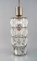 Kaiser 
Leuchten, 
Germany. 
Cylindrical 
Pendant / 
ceiling lamp. 
Metal body with 
crystal glass 
...