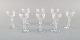 Val St. 
Lambert, 
Belgium. Eight 
Lalaing glasses 
in mouth-blown 
crystal glass. 
1950 / ...