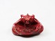Ceramic bowl in 
red glaze and 
decorated with 
demon figure by 
Karl Hansen 
Regstrup 
(1890-1900) by 
...