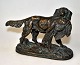 Bronze figure of hunting dog with bird, 19th century, France. On oval foot. Stamped. L: 18 cm. ...