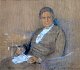 Schjelderup, Leis (1856 - 1933) Denmark: Portrait of a woman. Pastel on brown paper. Signed ...