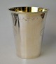 German goblet, 
silver, 
regence, 1772. 
Smooth body, 
inside gilded. 
Conical. 
Stamped with 
master ...
