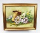 Oil painting 
with floral 
motif signed 
CA.
37 x 47 cm.