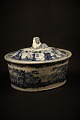 Antique oval, 
Swedish 1800 
century 
Rørstrand pate 
terrine in 
faience with 
blue glaze with 
...