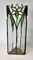 Danish Art 
Nouveau vase in 
glass, approx. 
1900. 
Triangular. 
With inlaid 
glass in 
different ...