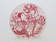 Bjorn Wiinblad 
art pottery 
from Nymolle.
Red Month 
plate - June.
Decoration 
number ...