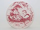 Bjorn Wiinblad 
art pottery 
from Nymolle.
Red Month 
plate - July.
Decoration 
number ...