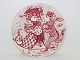 Bjorn Wiinblad 
art pottery 
from Nymolle.
Red Month 
plate - 
January.
Decoration 
number ...