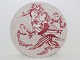 Bjorn Wiinblad 
art pottery 
from Nymolle.
Red Month 
plate - March.
Decoration 
number ...