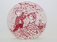 Bjorn Wiinblad 
art pottery 
from Nymolle.
Red Month 
plate - 
October.
Decoration 
number ...
