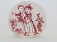Bjorn Wiinblad 
art pottery 
from Nymolle.
Red Month 
plate - 
November.
Decoration 
number ...