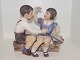 Dahl Jensen 
figurine, boy 
and girl with 
ship.
The factory 
mark tells, 
that this was 
produced ...