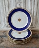 Set of 6 B&G 
cover plate 
decorated with 
royal blue, 
Greek eternity 
pattern and 
coat of arms in 
...