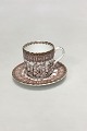 British 
Copeland cup 
and saucer with 
gilt rim. Both 
parts marked 
with blue stamp 
from the ...