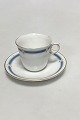 Frederiksborglottery 
Cup and Saucer 
with blue decor 
and gilt. Both 
parts stamped 
with angel, the 
...